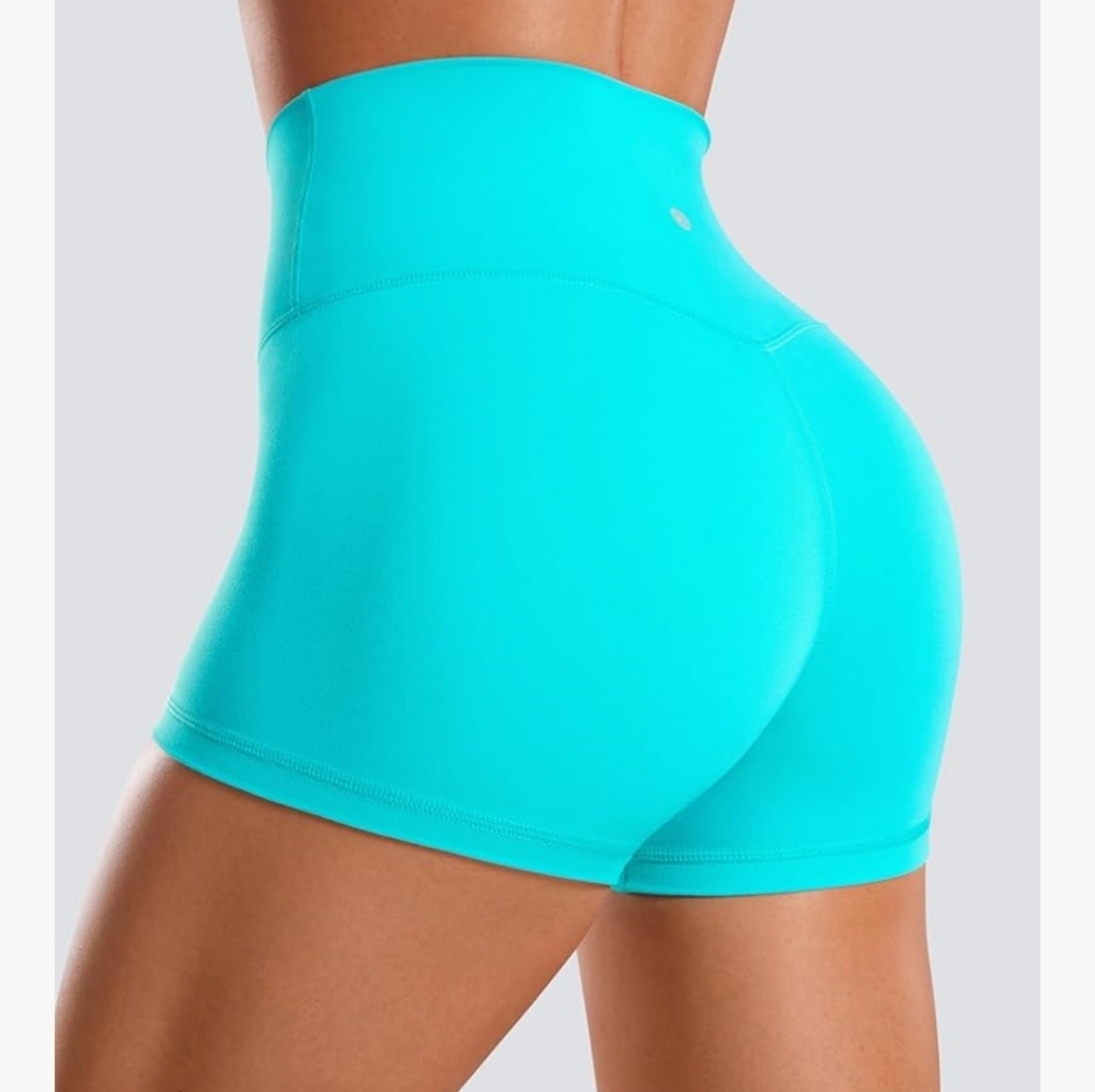 CRZ YOGA High Waist Crossover Shorts - Picture 2 of 6
